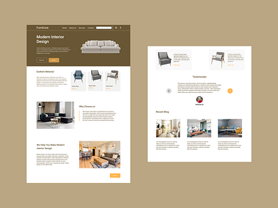 Furniture Web App app design ui ux