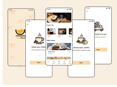 Coffee App app design ui ux