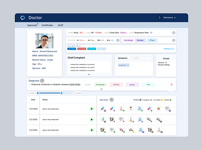 Medical Record Web App app design logo ui ux