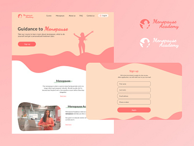 Menopause Academy branding design figma graphic design illustration logo ui vector web design
