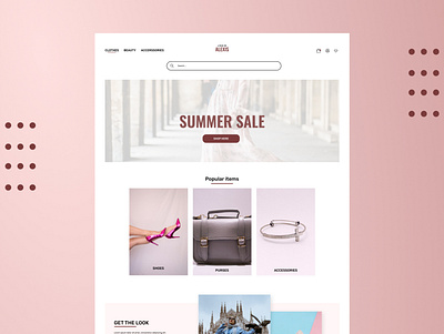 E-commerce website design e commerce figma graphic design ui web design website