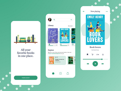 Audio and e-books app design