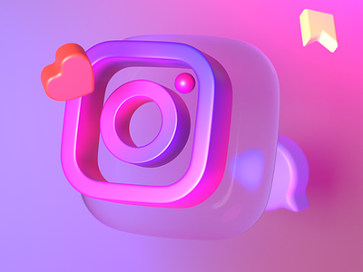 Instagram 3D icon 3d design graphic design illustration logo