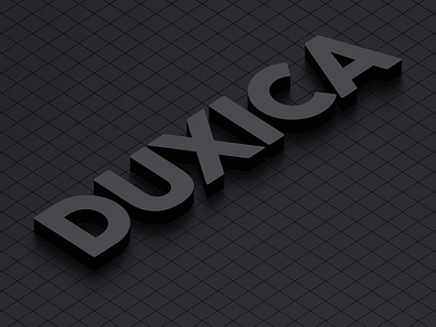 duxica 3D logo 3d 3d design black blender branding dark design graphic design grid illustration lighting logo logotype matt matt black motion motion graphics text word