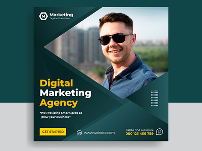 Corporate Digital Marketing Agency Social Media Post Design