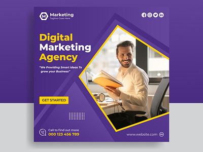 Corporate Digital Marketing Agency Social Media Post Design