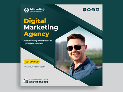 Digital Marketing Agency Social Media Post Design Template