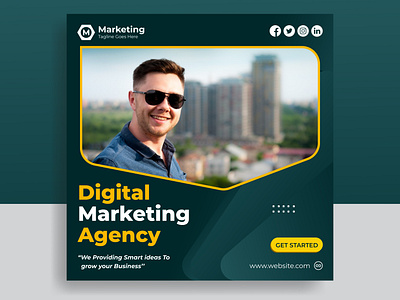 Digital Marketing Agency Social Media Post Design Template