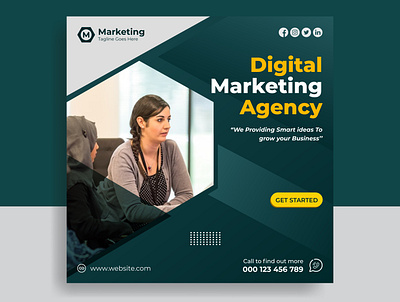 Digital Marketing Agency Social Media Adds Design banner design branding business business man corporate design facebook post flyer instagram post promotion social media social media post template