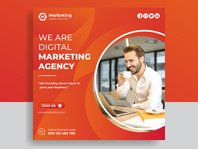 Digital Marketing Agency Social Media Adds Design Template banner design branding business corporate design facebook post flyer instagram post social media social media post template