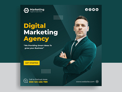 Corporate Digital Marketing Agency Social Media Post Design banner design branding corporate design facebook post instagram post social media social media post