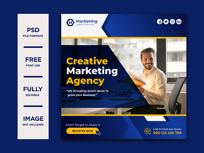 Creative marketing and corporate social media post Template banner banner design branding corporate design facebook post instagram post social media social media post web banner