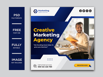 Creative marketing and corporate social media post Template banner banner design branding corporate design facebook post illustration instagram post social media social media post web banner