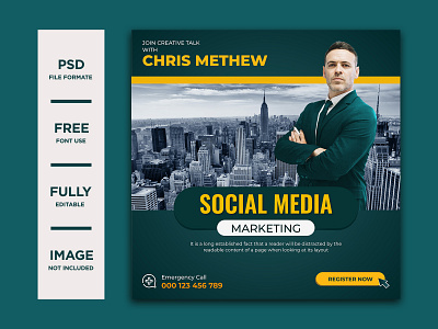 Social Media marketing Post Design Template banner design branding design facebook post instagram post social media social media post