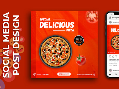 Food Menu Design for Special Delicious Pizza