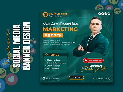 Corporate Social Media Post design template banner design branding design facebook post illustration instagram post logo social media social media post ui