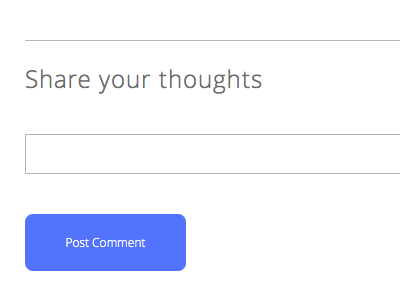 Share your thoughts branding button css design flat form html web