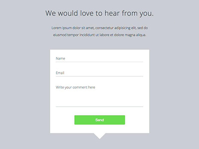 Contact Form part one branding button contact css design flat form html web