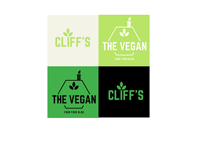 Vegan Food Blog Logo branding design icon illustration logo vector