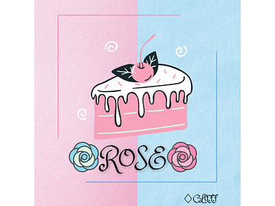 The Rose Cake Co. Logo branding design icon illustration logo vector