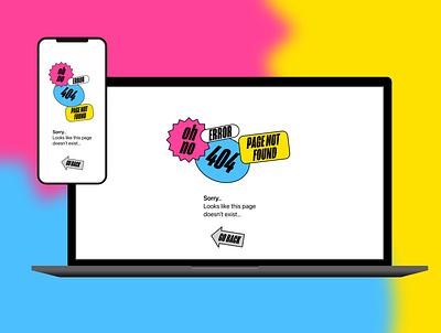 404 error page 404 branding digital design graphic design identity design mobile ui ux vector web design
