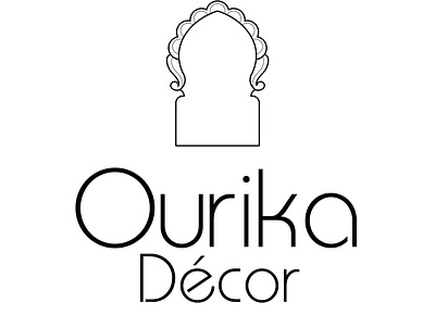 logo ourika decor rebranding design logo typography vector