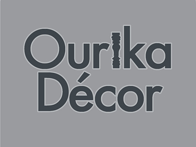 logo ourika decor rebranding design logo typography vector