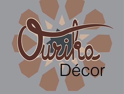 logo ourika decor rebranding branding calligraphy design typography vector
