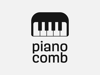 Piano Comb branding comb logo logodesign music piano