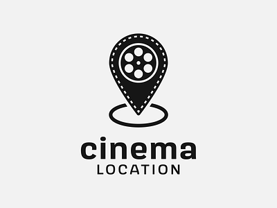 Cinema Location branding cinema filmmaker location logo logodesign movie pin production theatre video