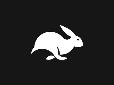 Running Rabbit Logomark animal brand branding bunny delivery design forsale hare illustration jump logo logodesign logomark minimal quick rabbit running simple speed sport