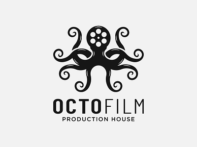 Octopus Film animal brand branding cinema cinematography design director film forsale logo logodesign motion movie multimedia octopus producer production studio tentacle theater