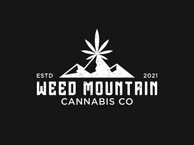 Cannabis Mountain brand branding cannabis cbd design drug forsale grunge hashish hemp logo logodesign logomark marijuana medical mountain peak vector vintage weed