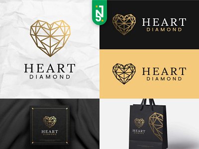 Heart Diamond Logo Design