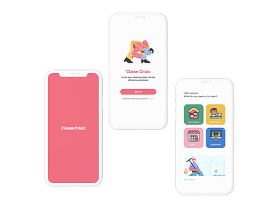 Clean Cruiz - Mobile App UI app design typography ui