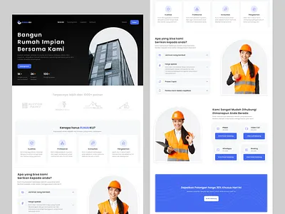 RUMAHKU - Property Landing Page Website design illustration landing page property typography ui uiux ux website