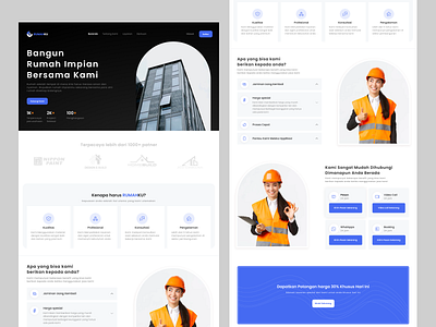 RUMAHKU - Property Landing Page Website design illustration landing page property typography ui uiux ux website