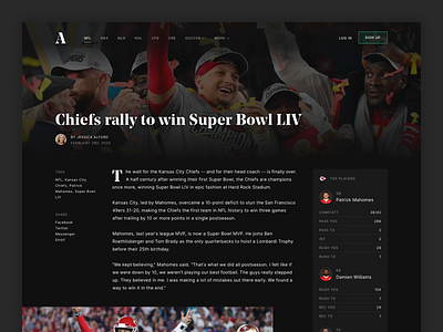 Sports Article Concept