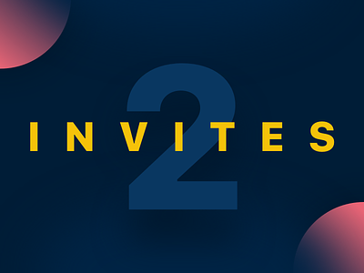 Two Invites blue invitation invitations invite invites two yellow
