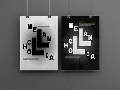 Typography poster Melancholia design graphic design poster