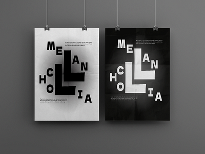 Typography poster Melancholia