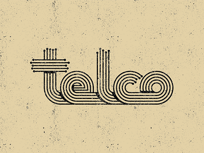 Telco Logo design distressed linework logo telco