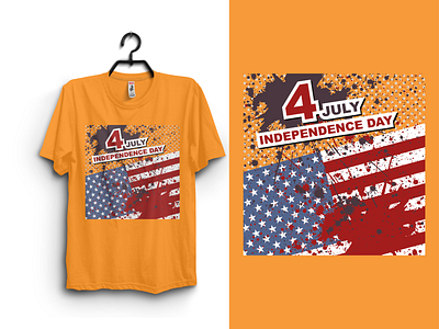 American Independence Day Custom Graphic T shirt Design