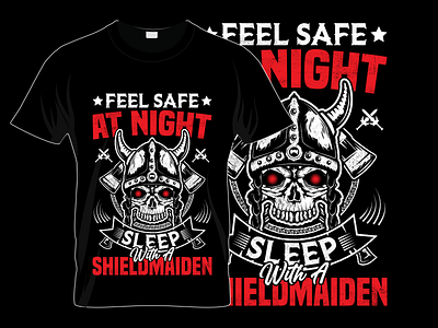 Feel Safe At Night Custom Typography and Graphic T shirt Design manualtshirtdesign