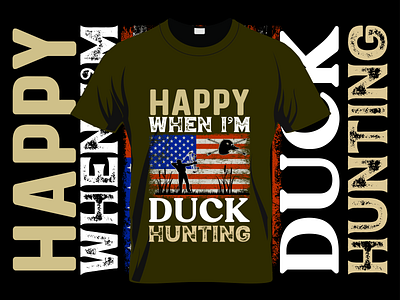 Duck Hunting Typography and Graphic T shirt Design manualtshirtdesign