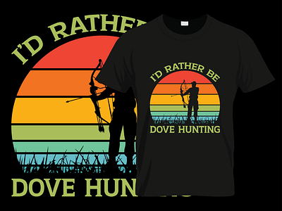 Dove Hunting Custom Graphic & Typography T shirt Design manualtshirtdesign