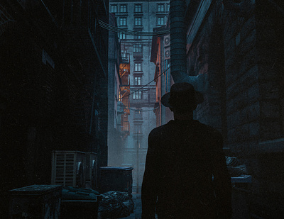 Alleyway 3d cinema cinematic city dark digital art