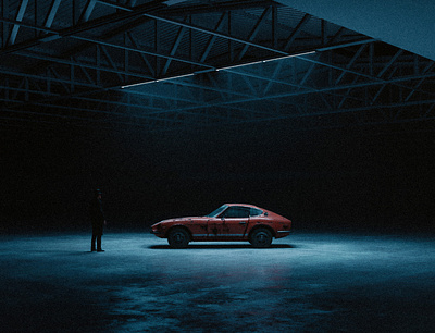 The warehouse 3d car cinema cinematic city dark design digital art