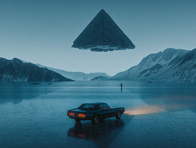 Icy Odyssey 3d car cinema cinematic city dark digital art