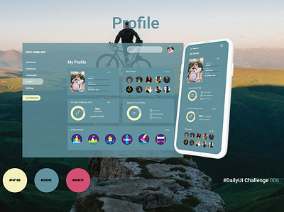 Profile app branding dailyui dailyuichallenge exercise interactivedesign profile ui webdesign